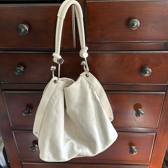 Charles Jourdan Handbags - White pebbled leather Charles Jourdan purse